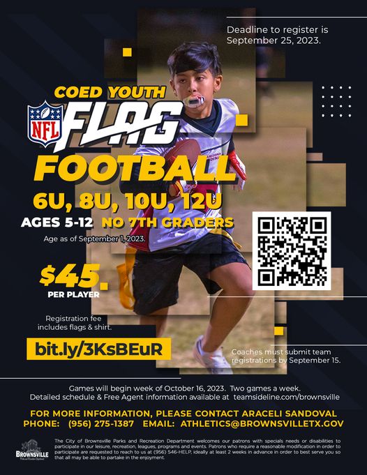 COED Youth Flag Football - Visit Brownsville Texas